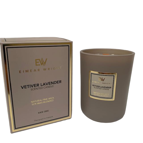 Eimear Wright Vetiver Lavender Candle 250g - Gallaghers on the Green